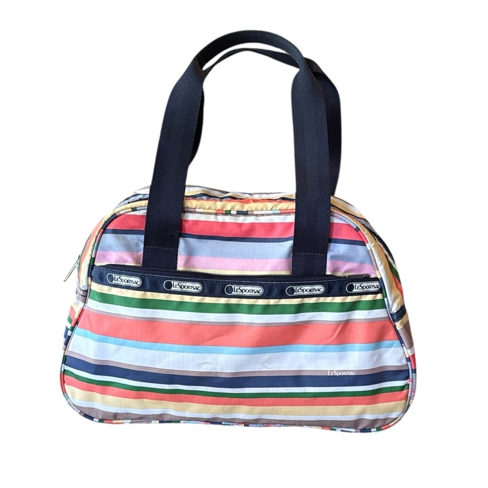 LeSportsac Sidney Colorful Striped Overnighter Travel Bag